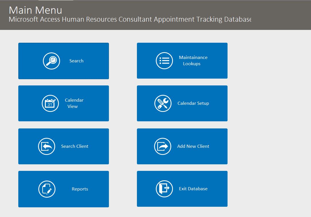 Human Resources Consultant Appointment Tracking Template Outlook Style | Appointment Database